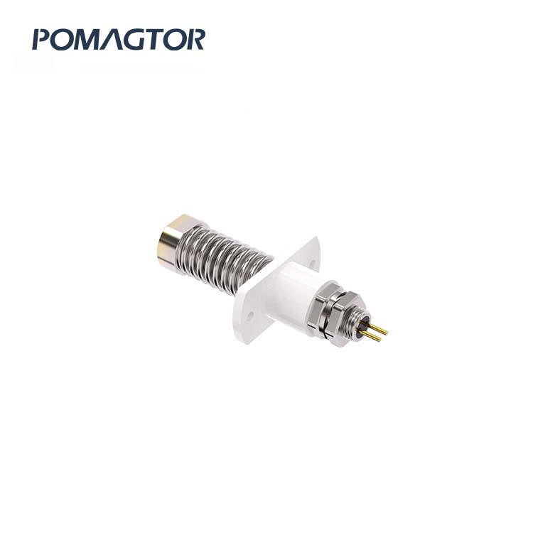 Large Current Pogo Pin 18.0*81.0mm Stroke6mm(Per Contact): 300±50gf -30~85°C 60A 220V