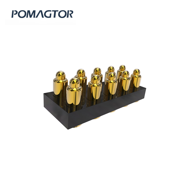SMT Pogo pin connector 10Pin Stroke1.0mm(Per Contact): 50gfMax -30~85°C 3A 12V