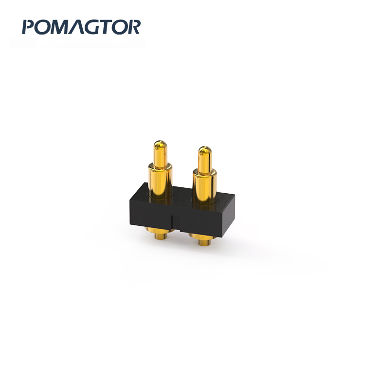 DIP Pogo pin connector 2Pin Stroke1.0mm(Per Contact): 35±20gf -30~85°C 1A 36V