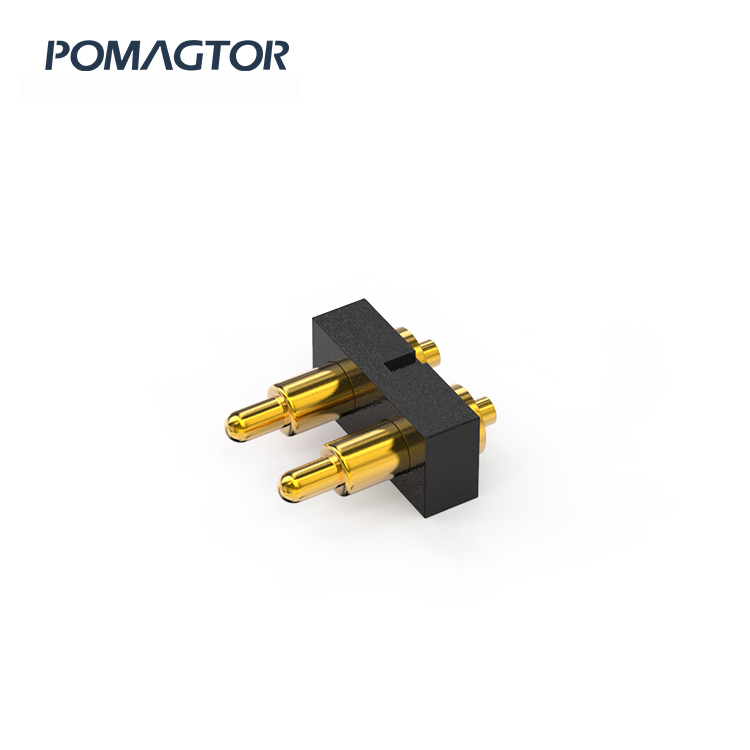 DIP Pogo pin connector 2Pin Stroke1.0mm(Per Contact): 35±20gf -30~85°C 1A 36V
