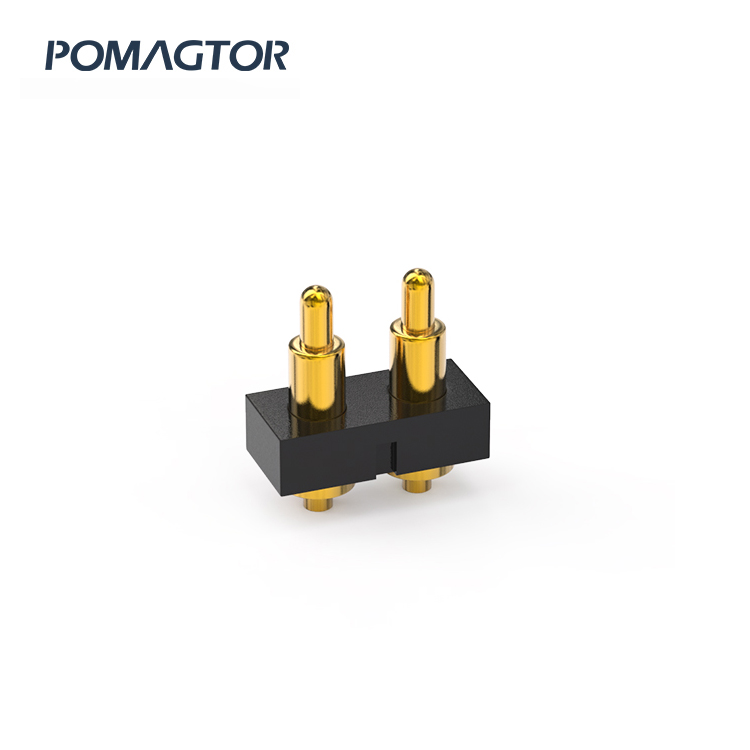 DIP Pogo pin connector 2Pin Stroke1.0mm(Per Contact): 35±20gf -30~85°C 1A 36V