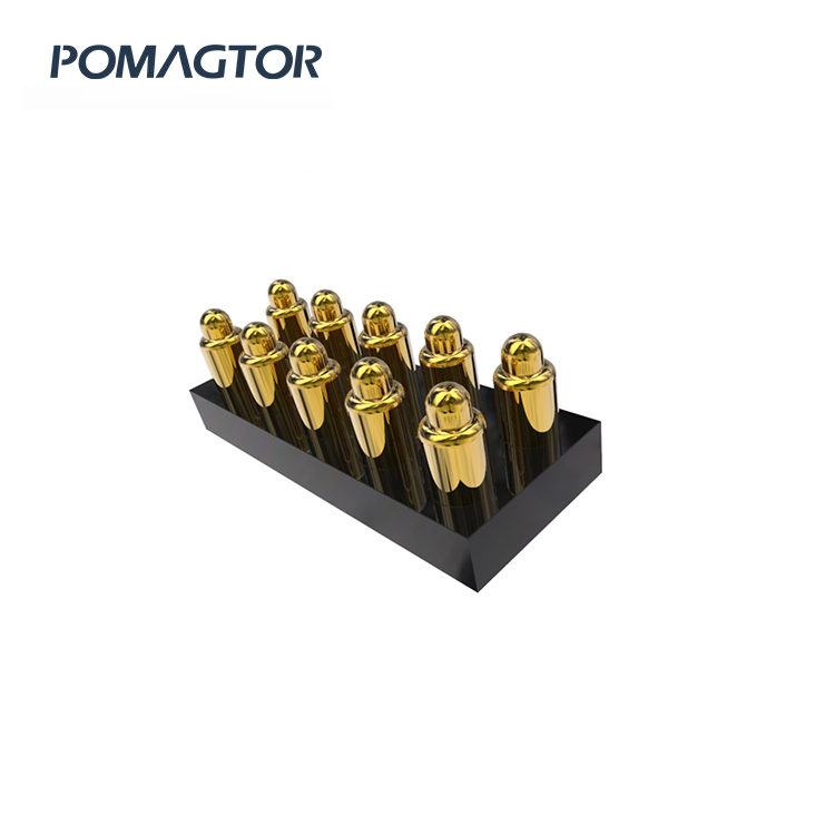 SMT Pogo pin connector 10Pin Stroke1.0mm(Per Contact): 50gfMax -30~85°C 3A 12V