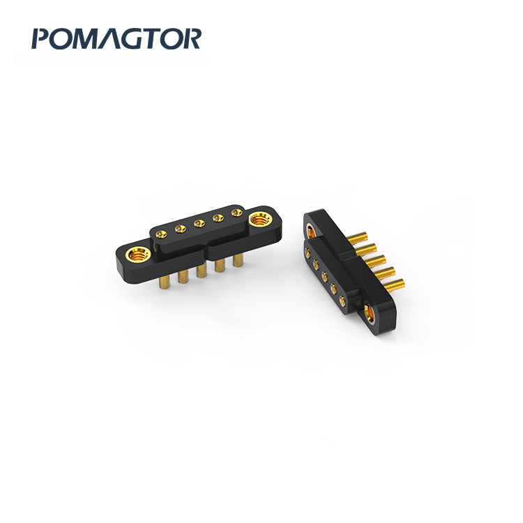 Welding wire type Pogo pin connector 5Pin Stroke0.6mm(Per Contact): 25±10gf -30~85°C 2A 12V