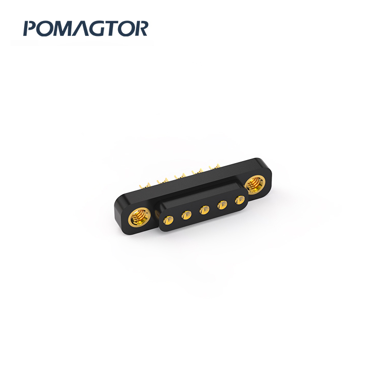 Welding wire type Pogo pin connector 5Pin Stroke0.6mm(Per Contact): 25±10gf -30~85°C 2A 12V