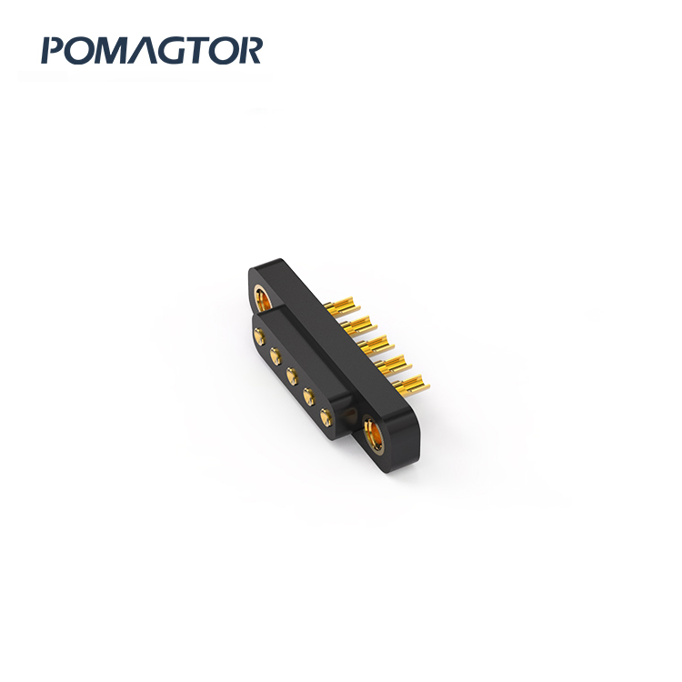 Welding wire type Pogo pin connector 5Pin Stroke0.6mm(Per Contact): 25±10gf -30~85°C 2A 12V