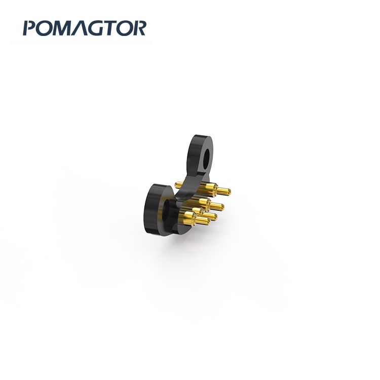 Double headed Pogo pin connector 4Pin Stroke0.7mm(Per Contact): 25±5gf -40~85°C 0.5A 12V