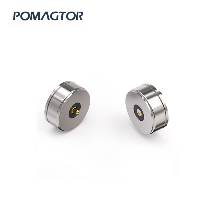 Magnetic connector 9mm 2Pin Battery charging connector -40~150°C 1A 12V