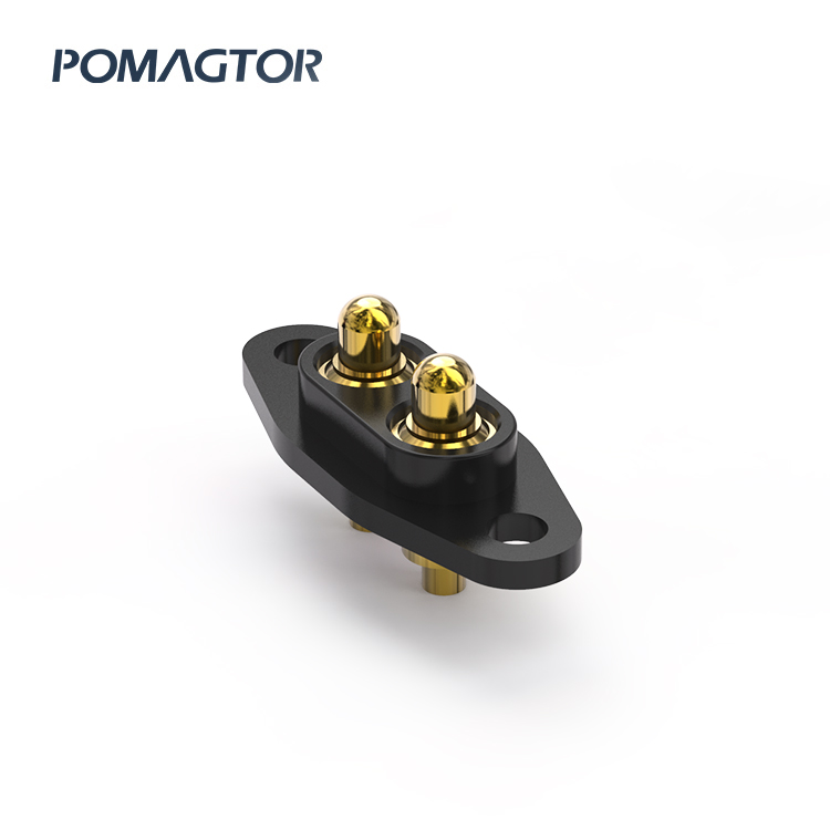DIP Pogo pin connector 2Pin Stroke1.0mm(Per Contact): 60±15gf -30~85°C 5A 24V