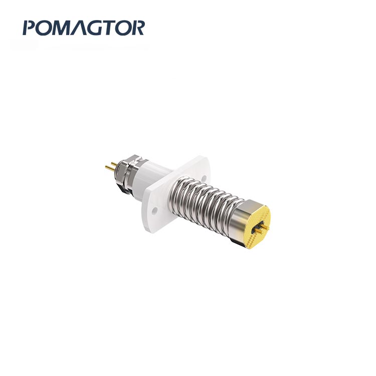 Large Current Pogo Pin 18.0*81.0mm Stroke6mm(Per Contact): 300±50gf -30~85°C 60A 220V