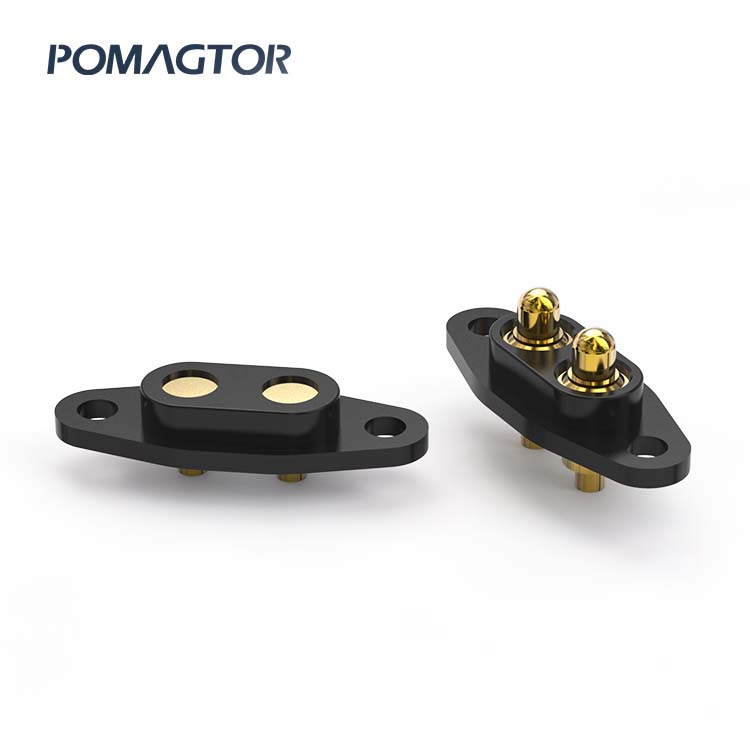 DIP Pogo pin connector 2Pin Stroke1.0mm(Per Contact): 60±15gf -30~85°C 5A 24V