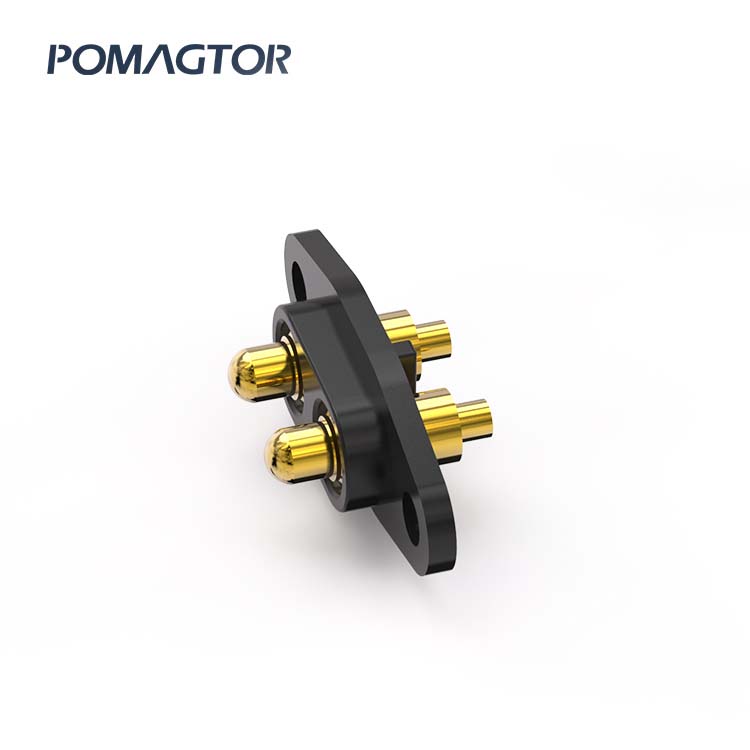 DIP Pogo pin connector 2Pin Stroke1.0mm(Per Contact): 60±15gf -30~85°C 5A 24V