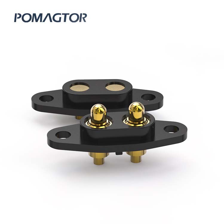 DIP Pogo pin connector 2Pin Stroke1.0mm(Per Contact): 60±15gf -30~85°C 5A 24V