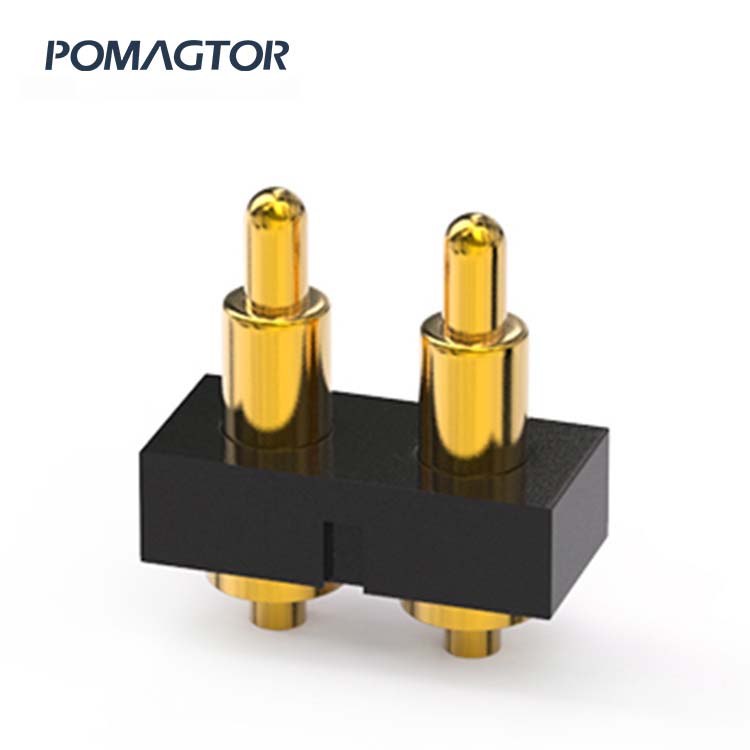 DIP Pogo pin connector 2Pin Stroke1.0mm(Per Contact): 35±20gf -30~85°C 1A 36V