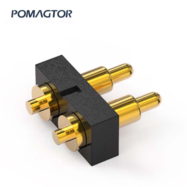 DIP Pogo pin connector 2Pin Stroke1.0mm(Per Contact): 35±20gf -30~85°C 1A 36V