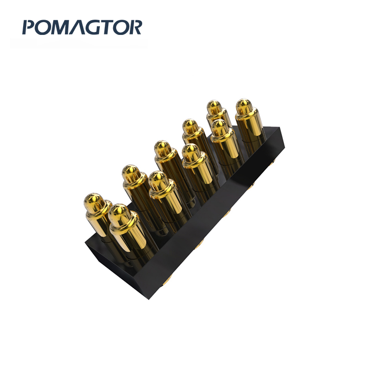 SMT Pogo pin connector 10Pin Stroke1.0mm(Per Contact): 50gfMax -30~85°C 3A 12V