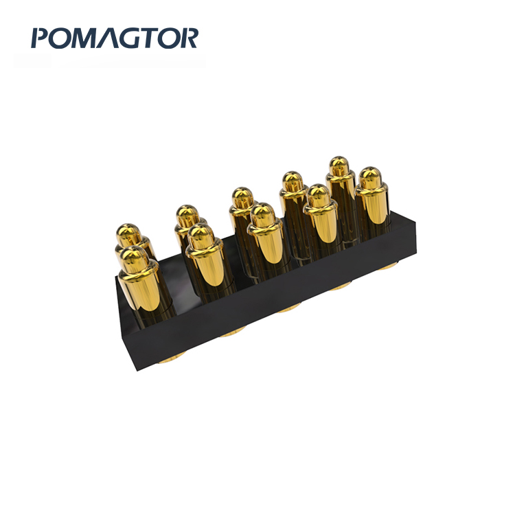 SMT Pogo pin connector 10Pin Stroke1.0mm(Per Contact): 50gfMax -30~85°C 3A 12V