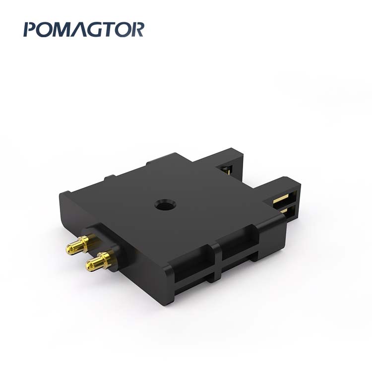 Side Mounted Pogo pin connector 2Pin Stroke2.5mm(Per Contact): 80gfMax -30~85°C 4A 12V