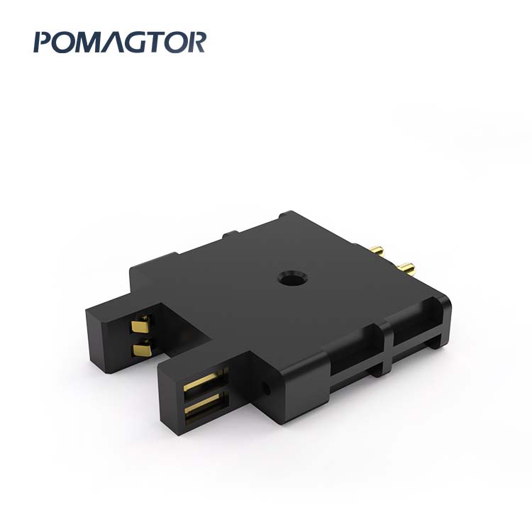 Side Mounted Pogo pin connector 2Pin Stroke2.5mm(Per Contact): 80gfMax -30~85°C 4A 12V